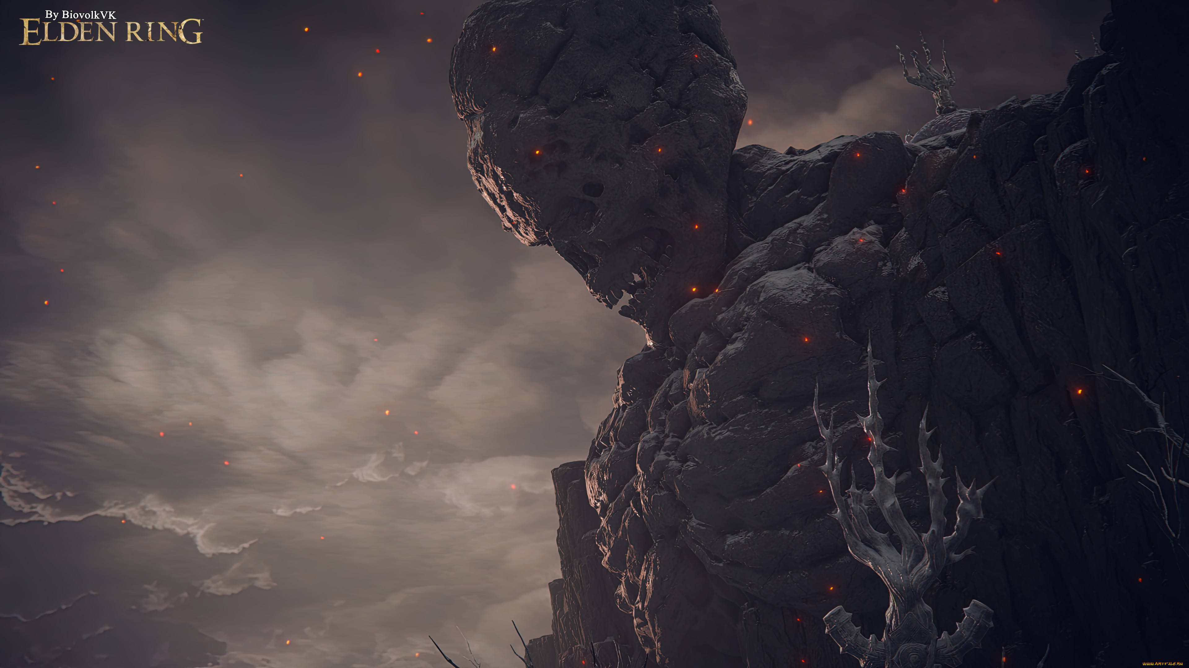 elden ring giant skeleton,  , elden ring, biovolkvk, art, elden, ring, giant, skeleton